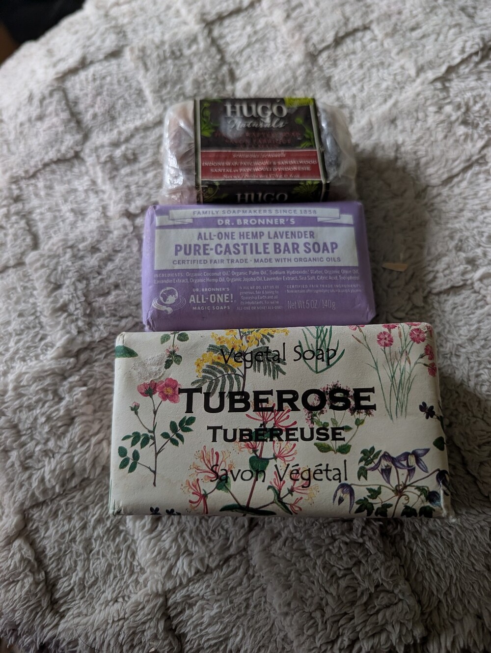 Set Of 3 NWT Lavender, Patchouli, Sandalwood Bars Of Soap